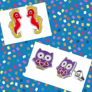 💐 2 Pair Stud Earrings